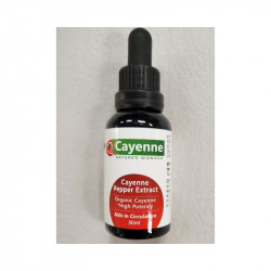 ORGANIC CAYENNE PEPPER EXTRACT GMO FREE EXTRA STRENGTH 30ML