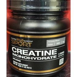 California Gold Nutrition, Sport, Pure Creatine Monohydrate, Unflavored, 1 lb (454 g)