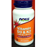 NOW Foods, Vitamin D3 & K2, 120 Capsules