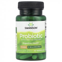 Swanson  Probiotic with Digestive Enzymes, 5 Billion CFU, 60 Veg Caps