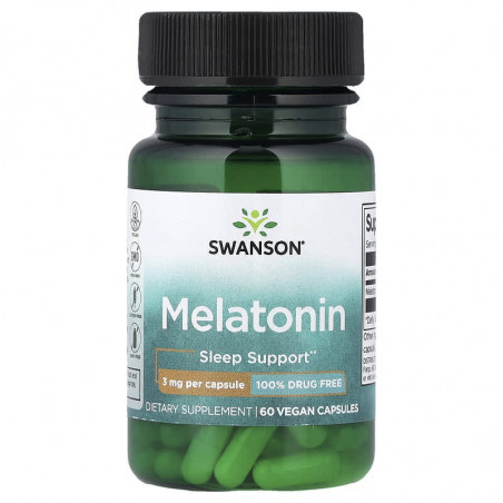 Swanson  Melatonin Vegan Capsules (60) 3mg