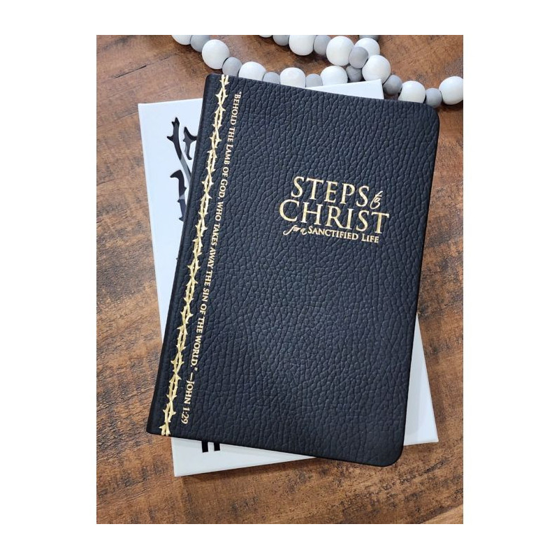 Steps to Christ for a Sanctified Life - Black leather
