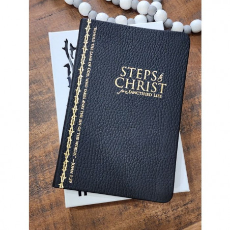Steps to Christ for a Sanctified Life - Black leather