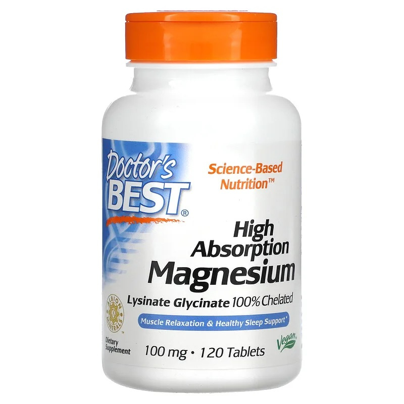 Doctor’s Best High Absorption Magnesium 100mg 120 tablets