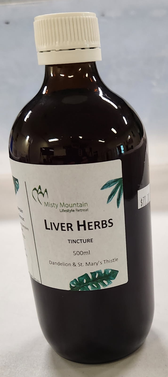 Liver herbs Tincture 500ml,  Dandelion & St Mary's Thistle 