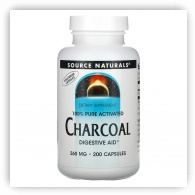 Source Naturals 100% Pure Activated Charcoal 200 Capsules