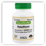 California Gold Nutrition, Hawthorn Extract, 300 mg, 60 Veggie C