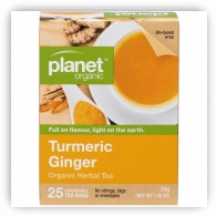 Planet Organic Herbal Turmeric & Ginger teabags (25)